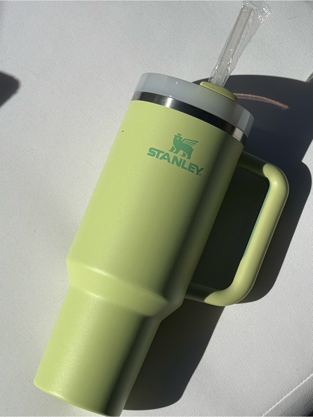 Stanley Lime Green Travel Mug with Handle